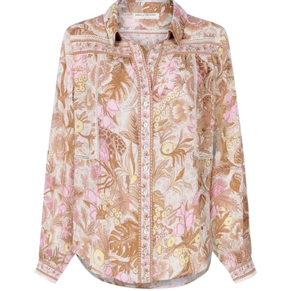 SPELL & the GYPSY COLLECTIVE Jungle Blouse  M